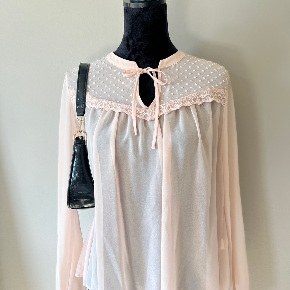 Atmosphere Sheer Lace Blouse